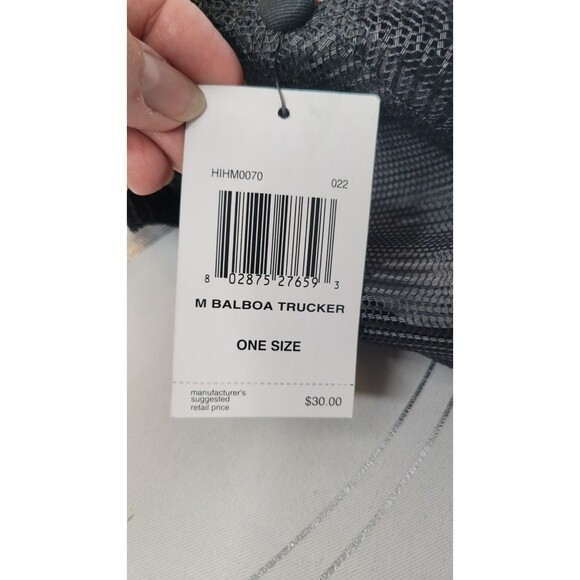 Hurley Men's Balboa Black Snapback Trucker Hat With Floral Designs New w/ Tag - Picture 6 of 7